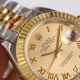 Swiss Made Copy Rolex 28mm Datejust ladies Watch Gold Roman Dial (3)_th.jpg